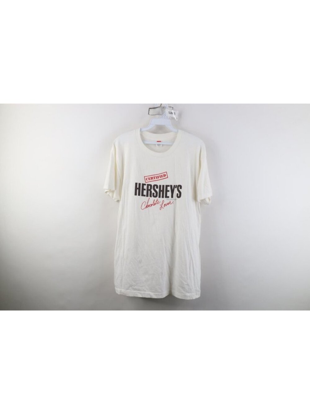 Vtg 70s 80s Hersheys Chocolate Womens XL Spell Out Chocolate Lover T-Shirt USA